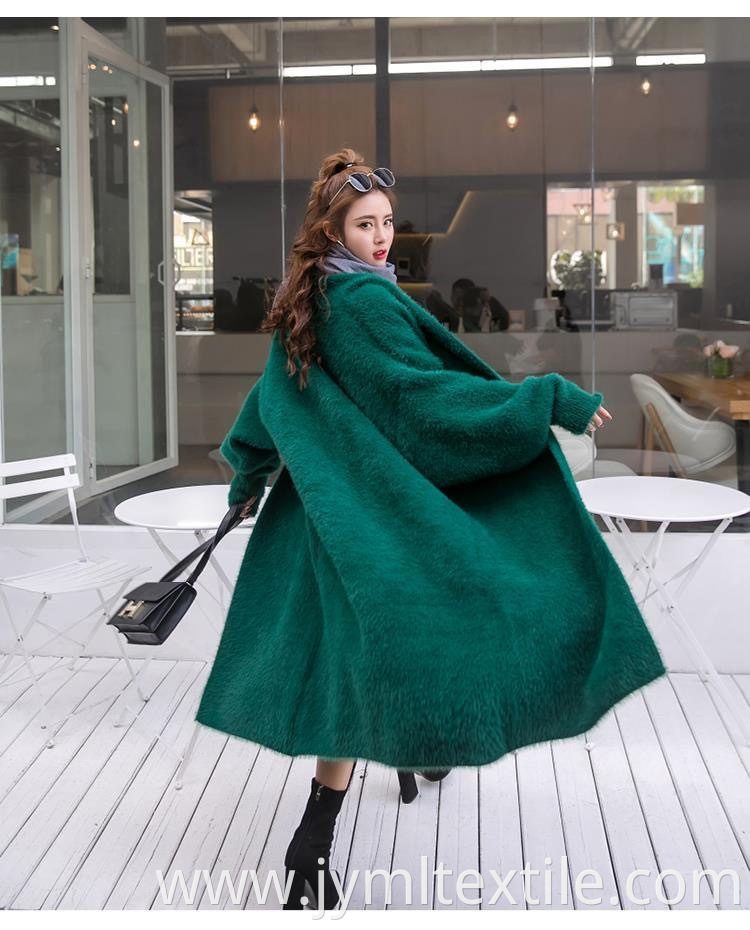 Factory wholesale Winter velvet sweater women's plus size plush knit cardigan long fur coat women